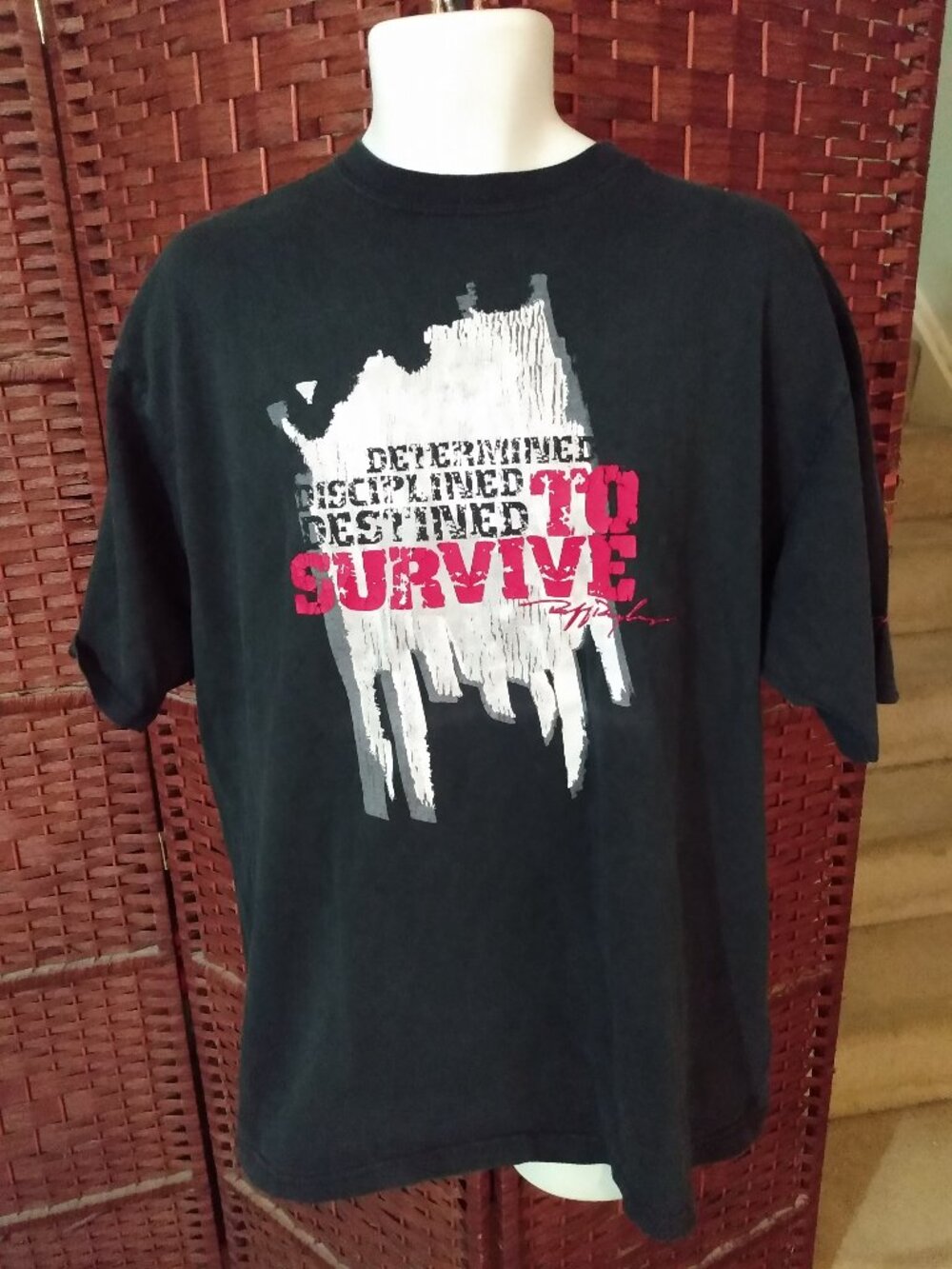 Share Vintage Y2K Ruff Ryders Denim Co. T Shirt Large Determined To Survive